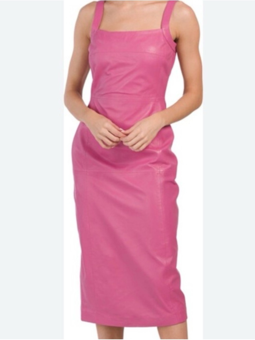 Bod & Christensen Pink Soft Leather Dress 6